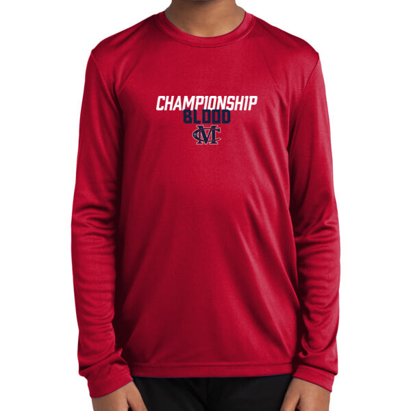 Modeston Christian Basketball Youth Long Sleeve PosiCharge Competitor Tee Thumbnail